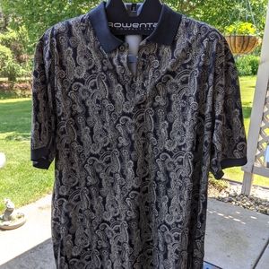 Navy blue Polo shirt with ribbed collar